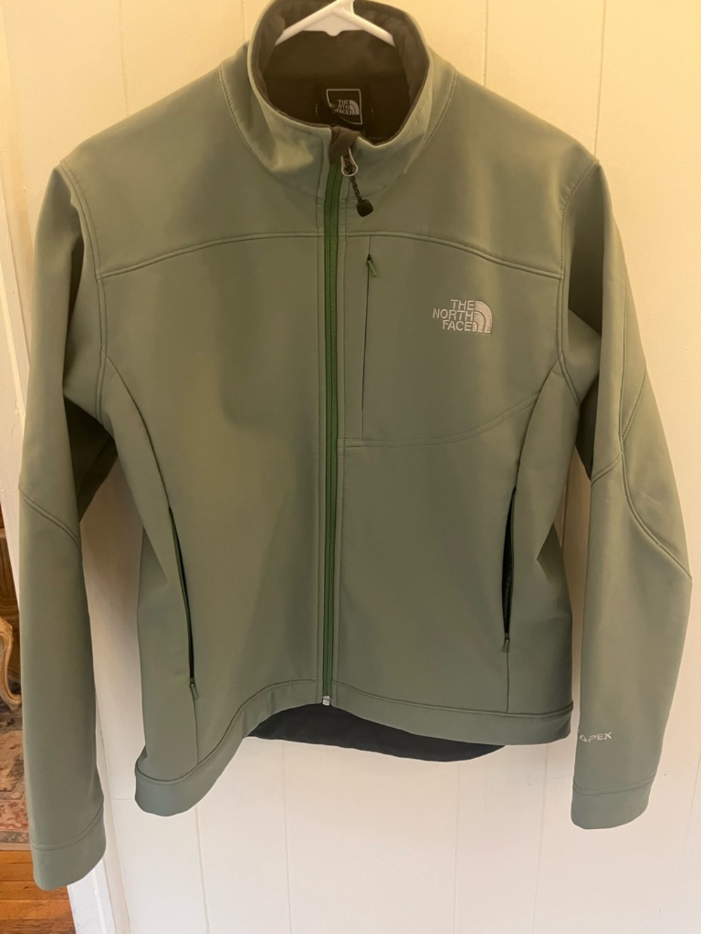 The North Face Sage Green Softshell Jacket with Dark Lining
